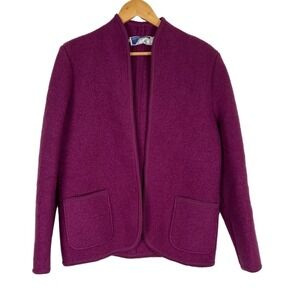 The Eagles Eye Womens Jacket Size 14 Berry Colored Vintage Boiled Wool